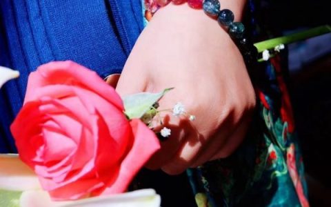 彩虹碧玺手链,有阳光的小日子