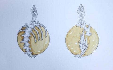安晴珠宝大师纯手工雕刻纯银"龙骨"与琥珀结合，独一无二！