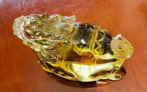 黄水晶龙龟，主吉祥招财，化三煞