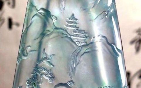 翡翠山水寓意 男士戴翡翠山水挂件好吗